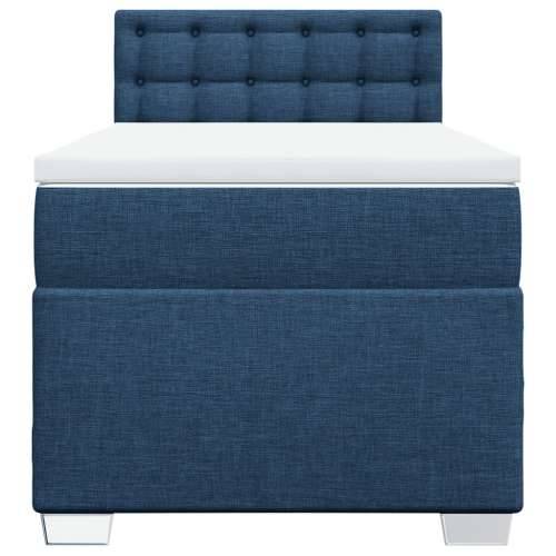 Krevet s oprugama i madracem plavi 90 x 200 cm od tkanine - Plava 90 x 200 cm gumbi Cijena