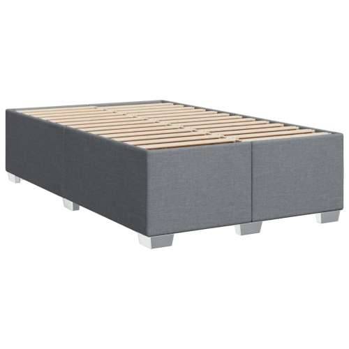 Krevet s oprugama i madrac svjetlosivi 120 x 200cm od tkanine - Svjetlosiva 120 x 200 cm Blok s kvadratima Cijena