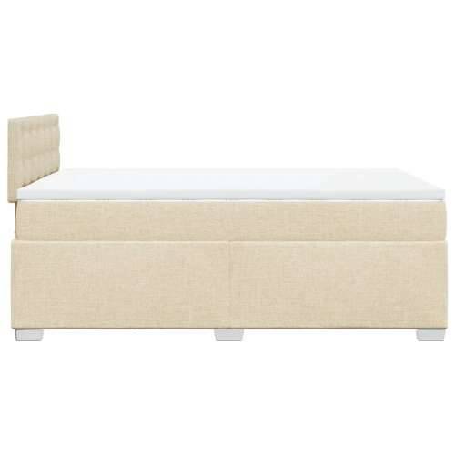 Krevet s oprugama i madracem krem 120 x 200 cm od tkanine - Krema 120 x 200 cm gumbi Cijena