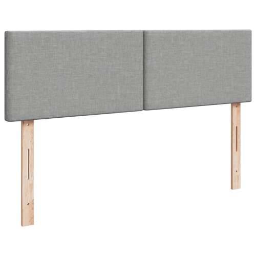 Krevet s oprugama i madracem svjetlosivi 140x190 cm od tkanine - Svjetlosiva 140 x 190 cm Gladak dizajn Cijena