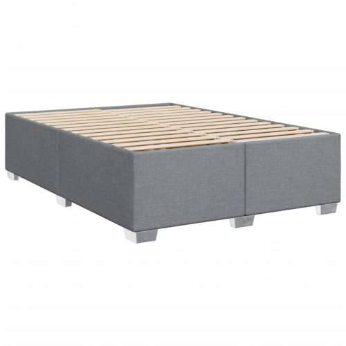 Krevet s oprugama i madracem svjetlosivi 140x190 cm od tkanine - Svjetlosiva 140 x 190 cm Blok s kvadratima Cijena