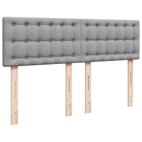 Krevet s oprugama i madracem svjetlosivi 140x190 cm od tkanine - Svjetlosiva 140 x 190 cm gumbi Cijena