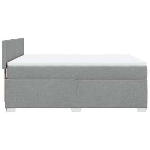 Krevet box spring s madracem svjetlosivi 140x200 cm od tkanine - Svjetlosiva 140 x 200 cm Gladak dizajn Cijena