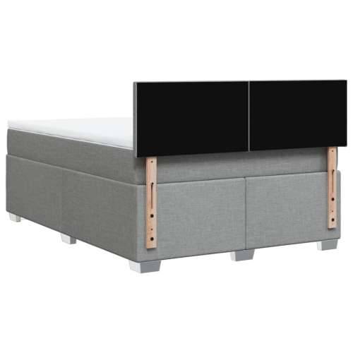Krevet box spring s madracem svjetlosivi 140x200 cm od tkanine - Svjetlosiva 140 x 200 cm Gladak dizajn Cijena