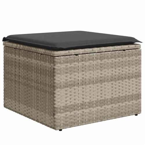 Vrtna garnitura - 11-dijelni set vrtnih sofa poliratan s jastucima svijetlosivi - Svjetlosiva Stakl 1 Cijena