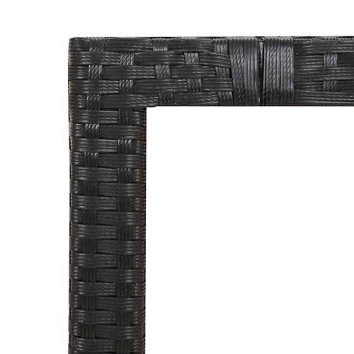 5-dijelni vrtni bistro set od poliratana s jastucima crni - 90 x 90 x 75 cm Sa naslonom za noge 4 Cijena