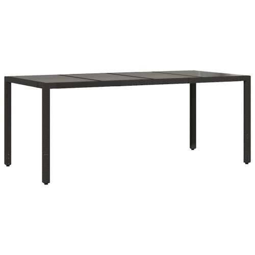 9-dijelni vrtni bistro set od poliratana s jastucima crni - 190 x 90 x 75 cm Bez naslona za noge 8 Cijena