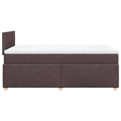 Krevet box spring s madracem tamnosmeđi 120 x 190 cm od tkanine - Tamno smeđa 120 x 190 cm Blok s kvadratima Cijena