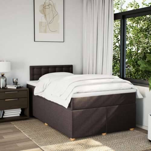 Krevet box spring s madracem tamnosmeđi 120 x 190 cm od tkanine - Tamno smeđa 120 x 190 cm gumbi Cijena