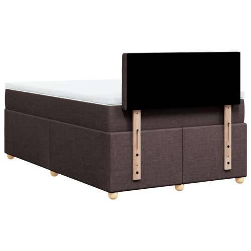 Krevet box spring s madracem tamnosmeđi 120 x 190 cm od tkanine - Tamno smeđa 120 x 190 cm gumbi Cijena