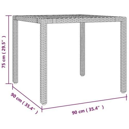 3-dijelni vrtni bistro set od poliratana s jastucima smeđi - 90 x 90 x 75 cm 2 Cijena