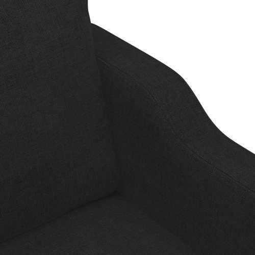 4-dijelni set sofa s jastucima crni od tkanine - Crna s jastučićima i tabureom Cijena