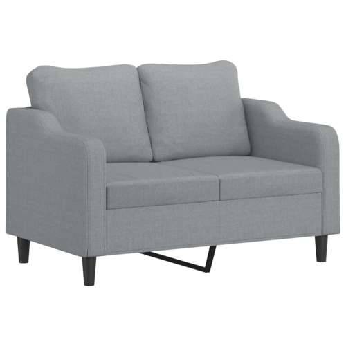 4-dijelni set sofa s jastucima svjetlosivi od tkanine - Svjetlosiva s jastucima i tabureom Cijena