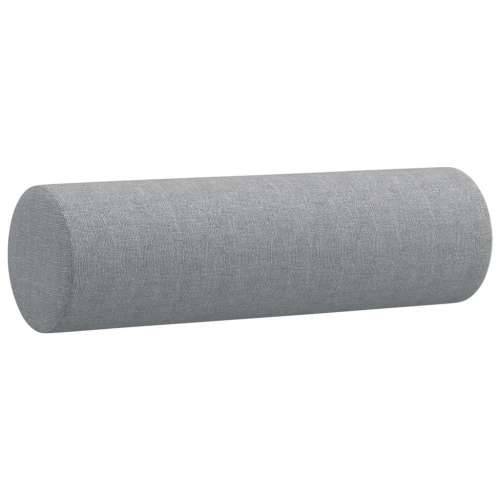 4-dijelni set sofa s jastucima svjetlosivi od tkanine - Svjetlosiva s jastucima i tabureom Cijena
