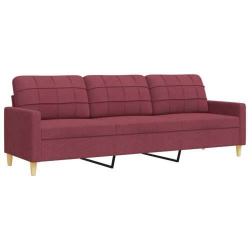 2-dijelni set sofa crvena boja vina od tkanine - boja crnog vina Bez oslonca za noge Cijena