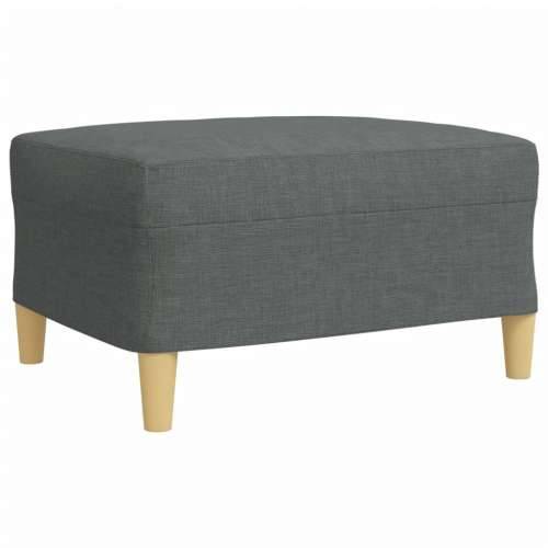 3-dijelni set sofa s tabureom i jastucima tamnosivi tkanina - Tamno siva s jastucima i tabureom Cijena