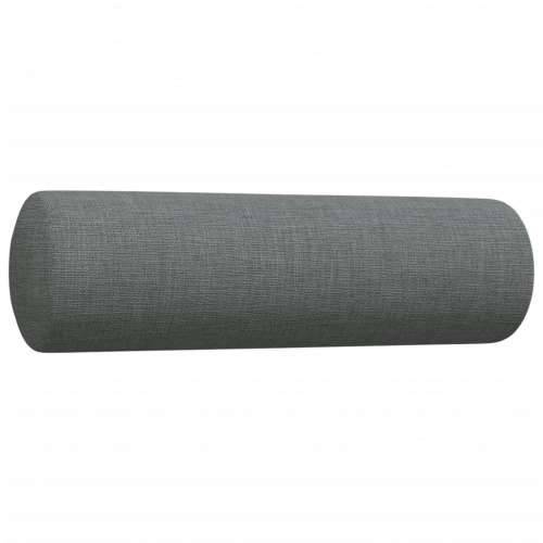 3-dijelni set sofa s tabureom i jastucima tamnosivi tkanina - Tamno siva s jastucima i tabureom Cijena