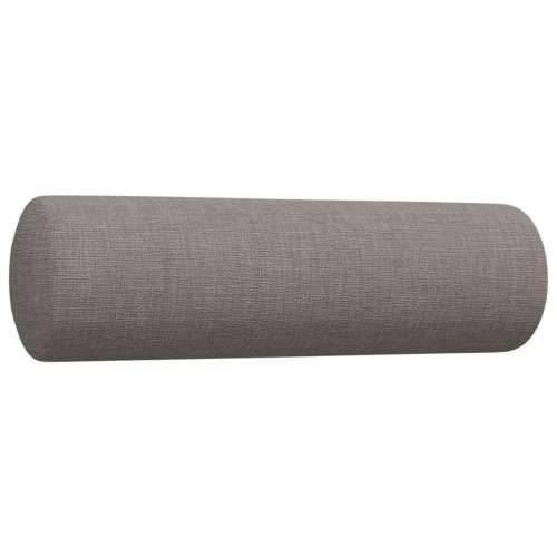 3-dijelni set sofa s tabureom i jastucima smeđesivi tkanina - Sivo-smeđa s jastucima i tabureom Cijena