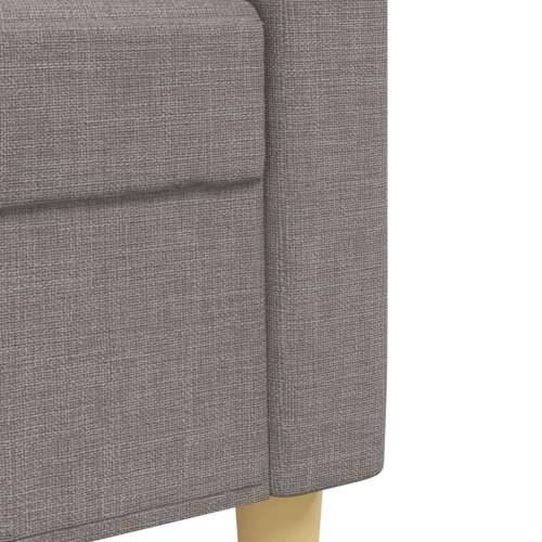 3-dijelni set sofa s tabureom i jastucima smeđesivi tkanina - Sivo-smeđa s jastucima i tabureom Cijena