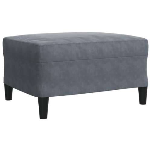 4-dijelni set sofa s jastucima tamnosivi baršunasti - Tamno siva S osloncem za noge Cijena