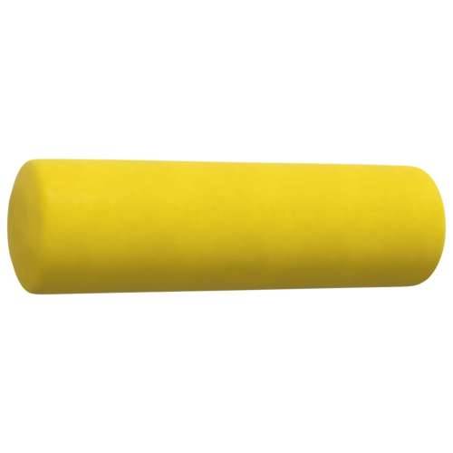 3-dijelni set sofa s jastucima žuti baršunasti - Žuta s jastucima i tabureom Cijena
