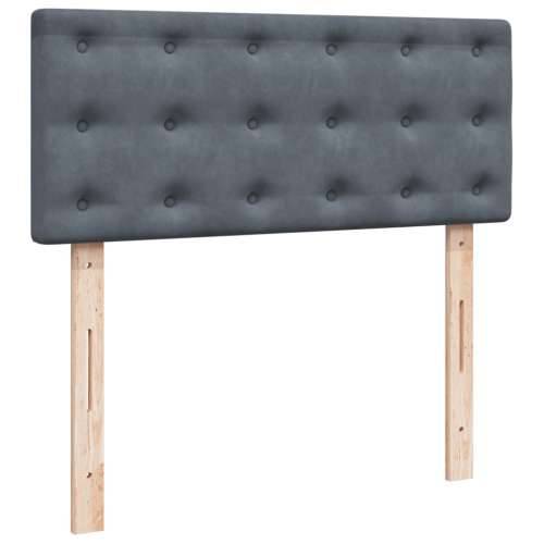 Box spring krevet s madracem tamnosivi 120 x 200 cm baršunasti - Tamno siva 120 x 200 cm gumbi Cijena