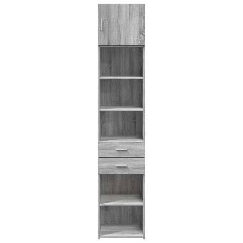 Uski ormarić za pohranu siva boja hrasta 45x42,5x225 cm drveni - Sivi hrast sonoma 1 Cijena