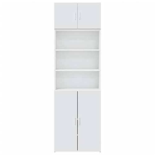 Ormarić za pohranu bijeli 70 x 42,5 x 225 cm konstruirano drvo - Bijela 1 Cijena
