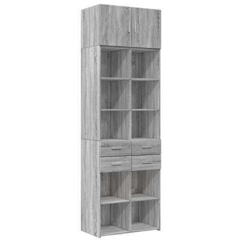 Ormarić za pohranu boja hrasta sonome 70 x 42,5 x 225 cm drveni - Sivi hrast sonoma 1 Cijena