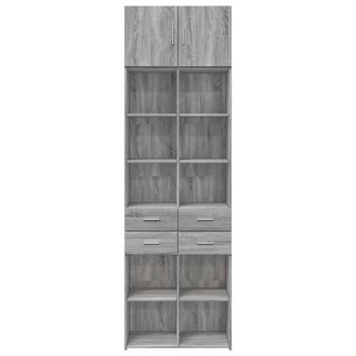 Ormarić za pohranu boja hrasta sonome 70 x 42,5 x 225 cm drveni - Sivi hrast sonoma 1 Cijena