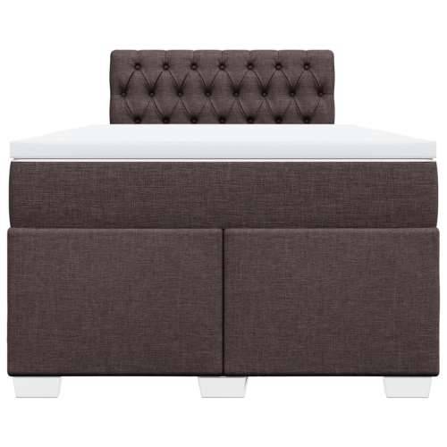 Krevet box spring s madracem tamnosmeđi 120 x 190 cm od tkanine - Tamno smeđa 120 x 190 cm Dizajn s gumbima Cijena