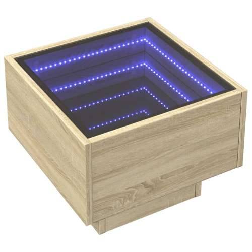 Noćni ormarić s beskonačnim LED boja hrasta sonome 40x40x30 cm - sonoma hrast 1 Cijena