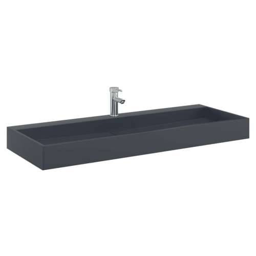 Lavabo - Umivaonik od lijevanih minerala/mramora 120x46x11 cm antracit - Antracit 120 x 46 x 11 cm Cijena