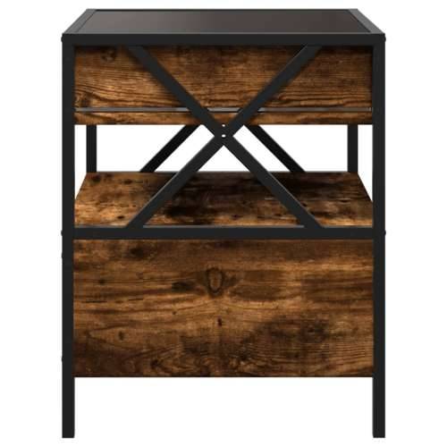 Noćni ormarić s beskonačnim LED boja hrasta 40 x 40 x 51 cm - Dimljeni hrast 1 Cijena