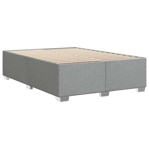 Okvir za krevet bez madraca svjetlosivi 140 x 190 cm od tkanine - Svjetlosiva 140 x 190 cm Cijena