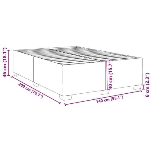 Okvir za krevet bez madraca plavi 140 x 200 cm od tkanine - Plava 140 x 200 cm Cijena
