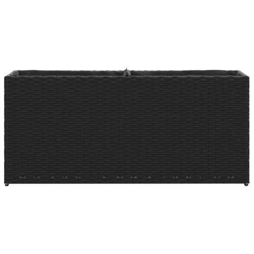 Vrtne sadilice s 2 posude 2 kom crne 90 x 20 x 40 cm poliratan - Crna 2 Cijena