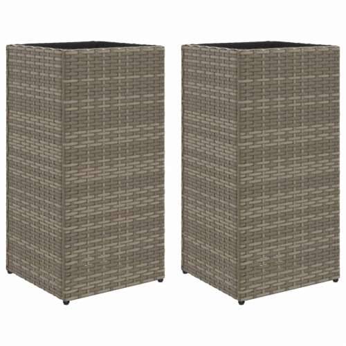 Vrtne sadilice 2 kom siva 30 x 30 x 60 cm od poliratana Siva 30 x 30 x 60 cm 2 Cijena
