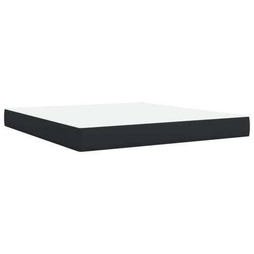 Krevet s oprugama i madracem crni 180 x 200 cm od umjetne kože - Crna 180 x 200 cm gumbi Cijena