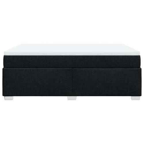 Krevet s oprugama i madracem crni 140 x 190 cm od tkanine - Crna 140 x 190 cm Cijena