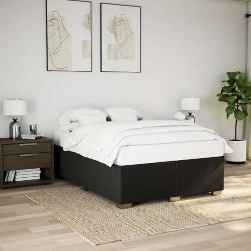 Krevet s oprugama i madracem crni 140x200 cm od tkanine Crna 140 x 200 cm Cijena