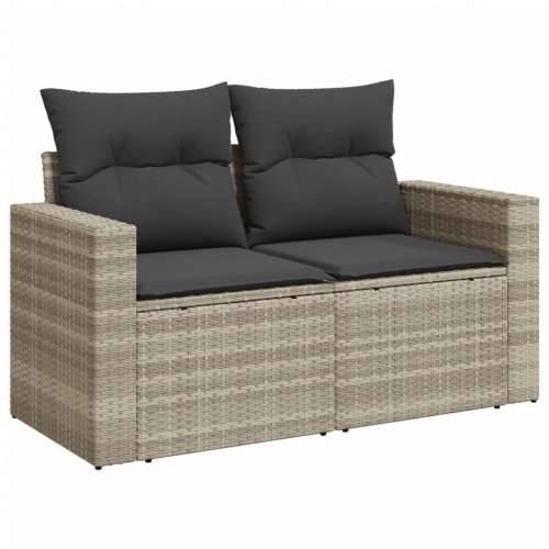 Vrtna garnitura - 10-dijelni set vrtnih sofa poliratan s jastucima svijetlosivi - Svjetlosiva Sa stolom 1 Cijena