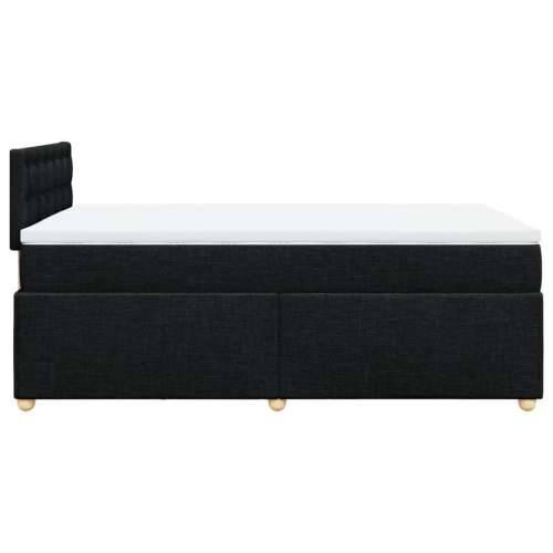 Krevet s oprugama i madracem crni 120 x 200cm od tkanine - Crna 120 x 200 cm gumbi Cijena