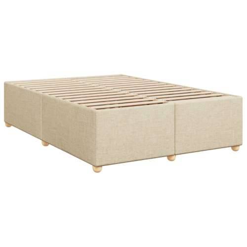 Krevet s oprugama i madracem krem 140x200 cm od tkanine - Krema 140 x 200 cm gumbi Cijena