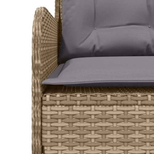 Vrtna garnitura - 2-dijelni set vrtnih sofa od poliratana s jastucima bež - bež i siva 110 x 110 x 40/71 cm 1 Cijena