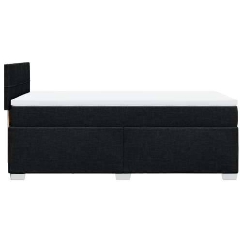 Krevet s oprugama i madracem crni 90x200 cm od tkanine Crna 90 x 200 cm Blok s kvadratima Cijena