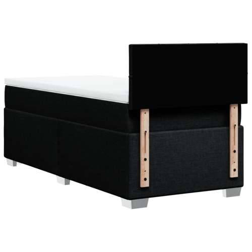 Krevet s oprugama i madracem crni 90x200 cm od tkanine Crna 90 x 200 cm Blok s kvadratima Cijena