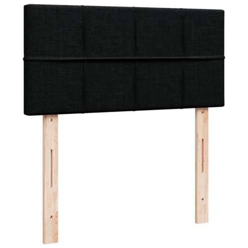 Krevet s oprugama i madracem crni 90x200 cm od tkanine Crna 90 x 200 cm Blok s kvadratima Cijena