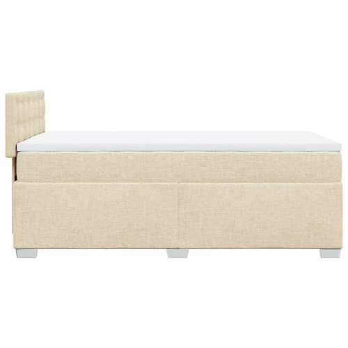 Krevet s oprugama i madracem krem 90 x 200 cm od tkanine - Krema 90 x 200 cm gumbi Cijena
