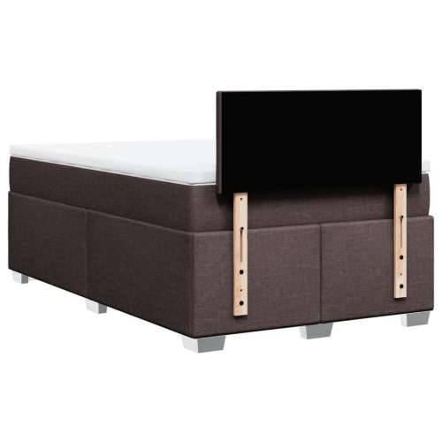Krevet box spring s madracem tamnosmeđi 120 x 190 cm od tkanine - Tamno smeđa 120 x 190 cm Gladak dizajn Cijena